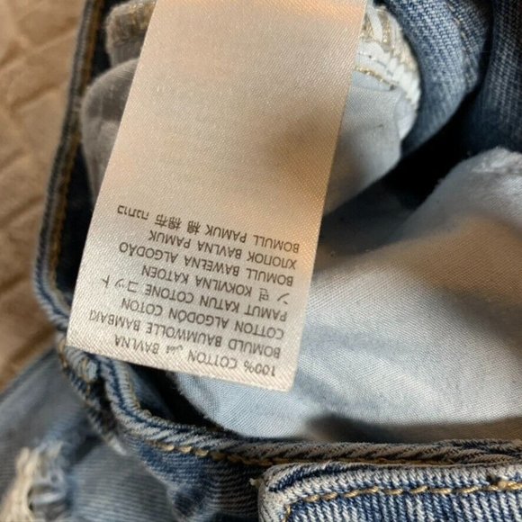 Adika Womens 26 Denim Jeans Blue Extreme Distressed Fray Light Wash Mid Rise - Picture 6 of 12